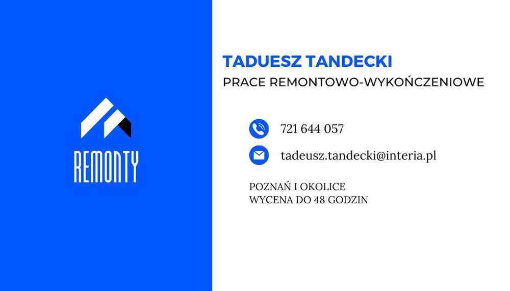 REMONTY i WYKOŃCZENIA wolne terminy na listopad| Poznań i okolice