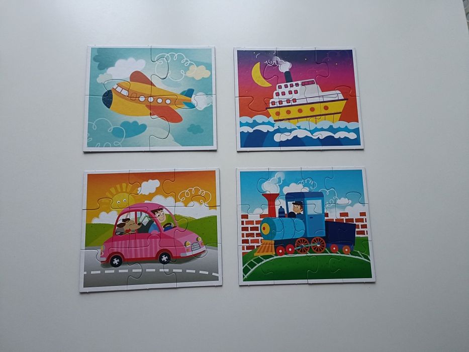 Puzzle maluszka trefl 2-3lata 4w1 pojazdy