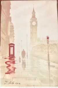 Quadro/Tela pintado à mão Londres Big Ben