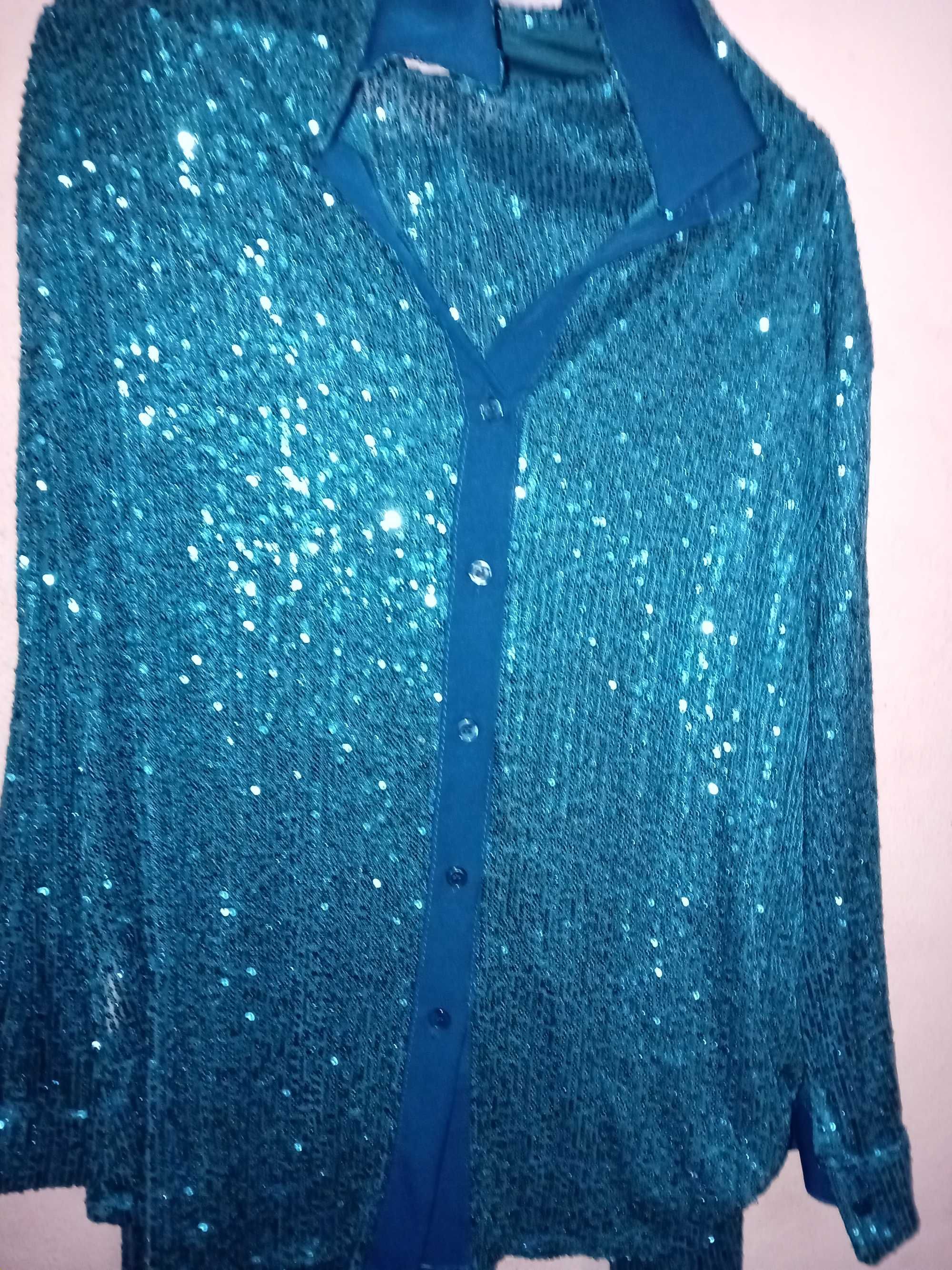 Conjunto azul petróleo novo  S/M