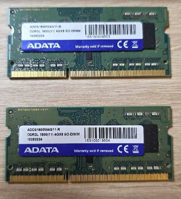 Ram DDR3L - SO-DIMM ADATA - 2 moduły