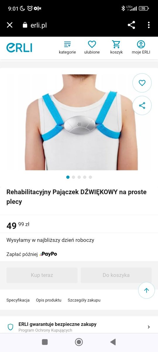 Pajączek dźwiękowy na proste plecy Med-Patent