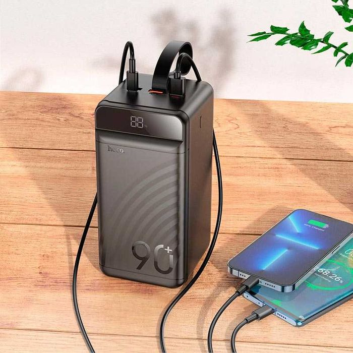 Повербанк HOCO J123D большая емкость 90000 мАч 22,5 Вт power bank LED
