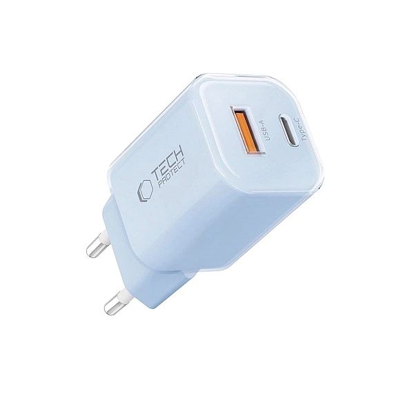 Ładowarka sieciowa Tech-Protect NCM33W 2-porty PD33W/QC3.0 - niebieska