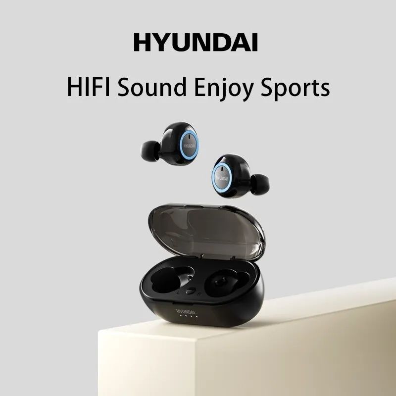 Słuchawki Bluetooth Hyundai nowe czarne