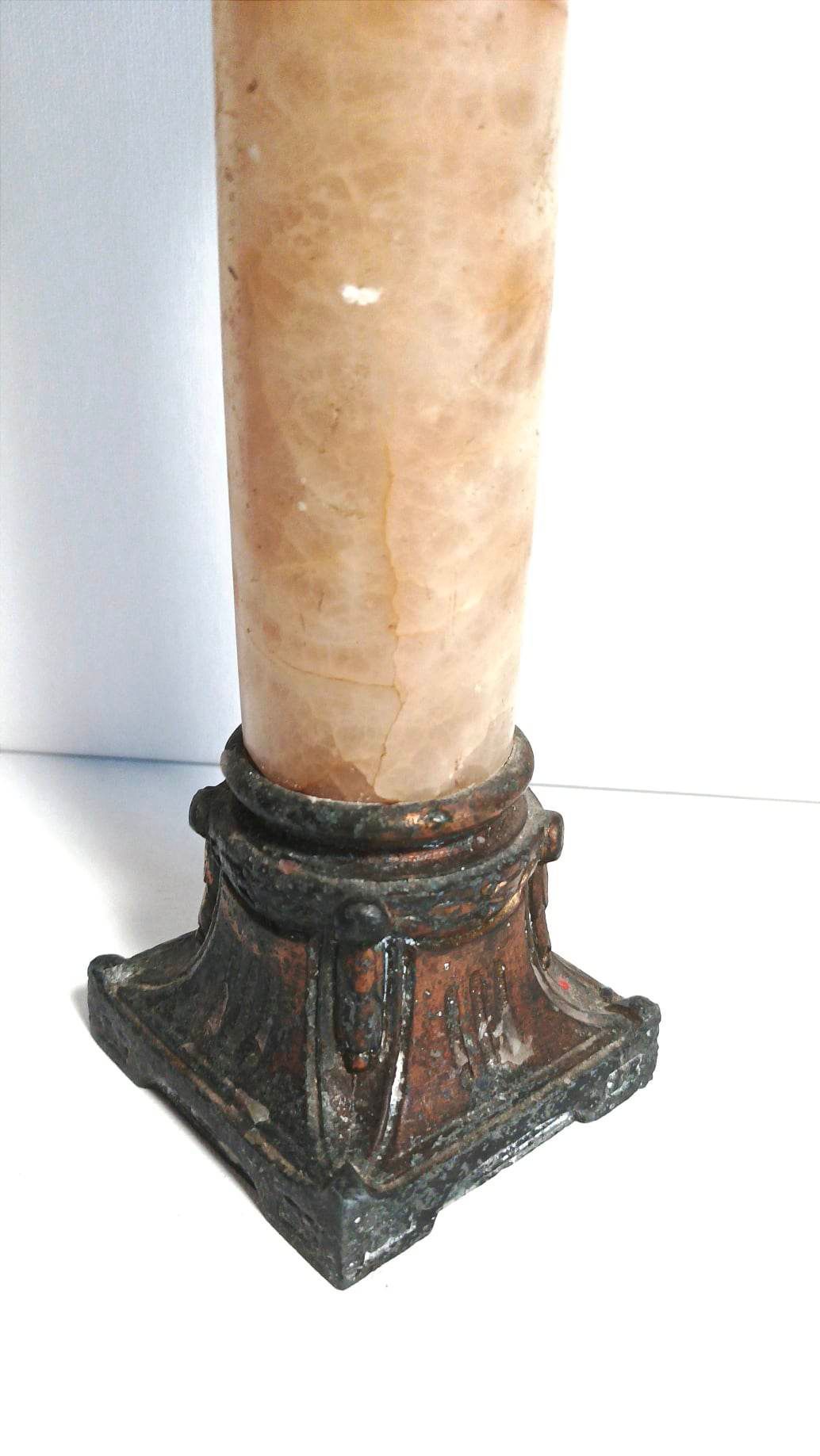Unikatowa marmurowa kolumna świecznik vintage