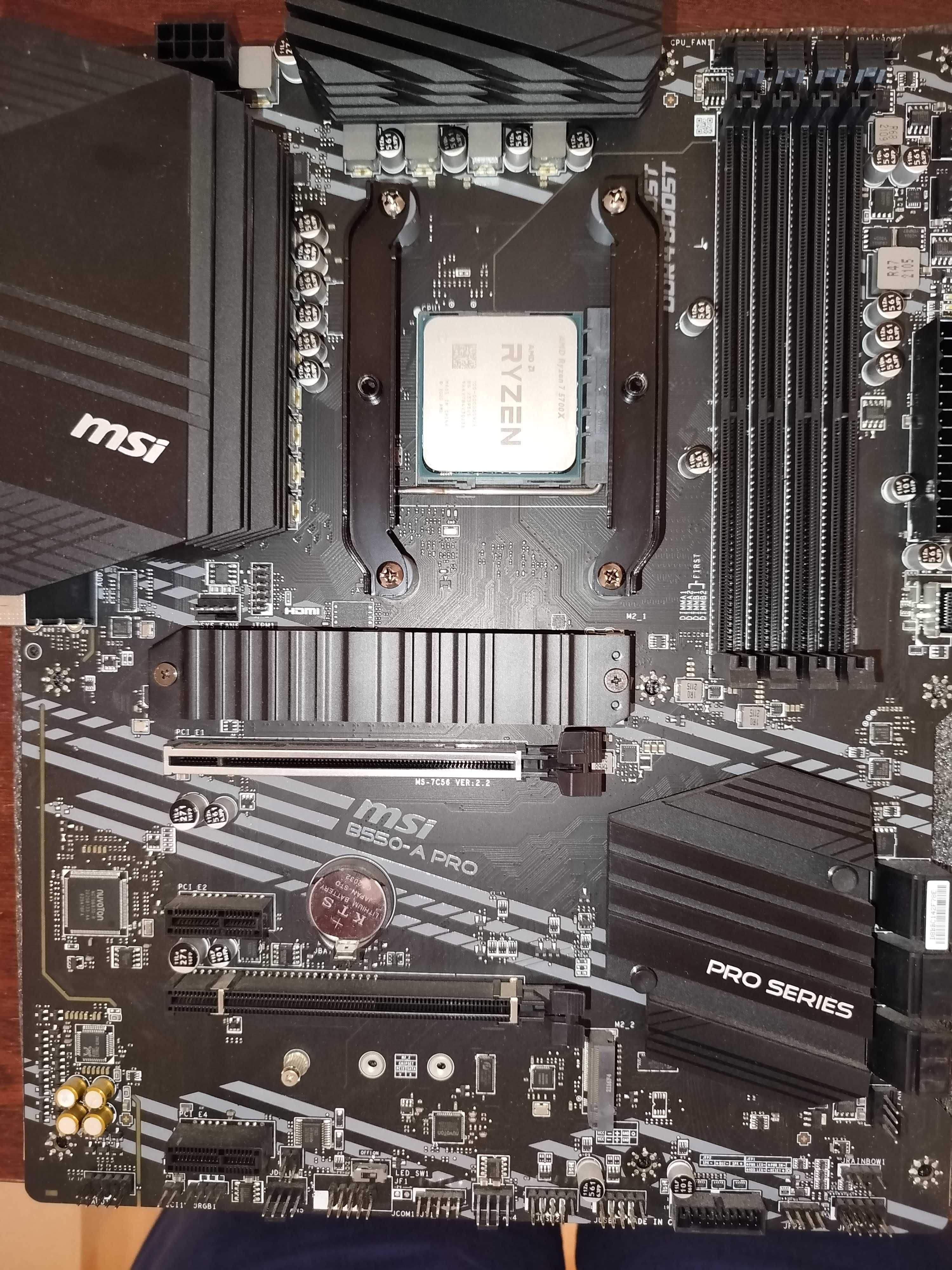 Płyta MSI B550 + Ryzen 7 5700x + 2xRAM 3600 2x8GB