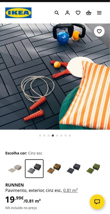 Pavimento exterior ikea cinza