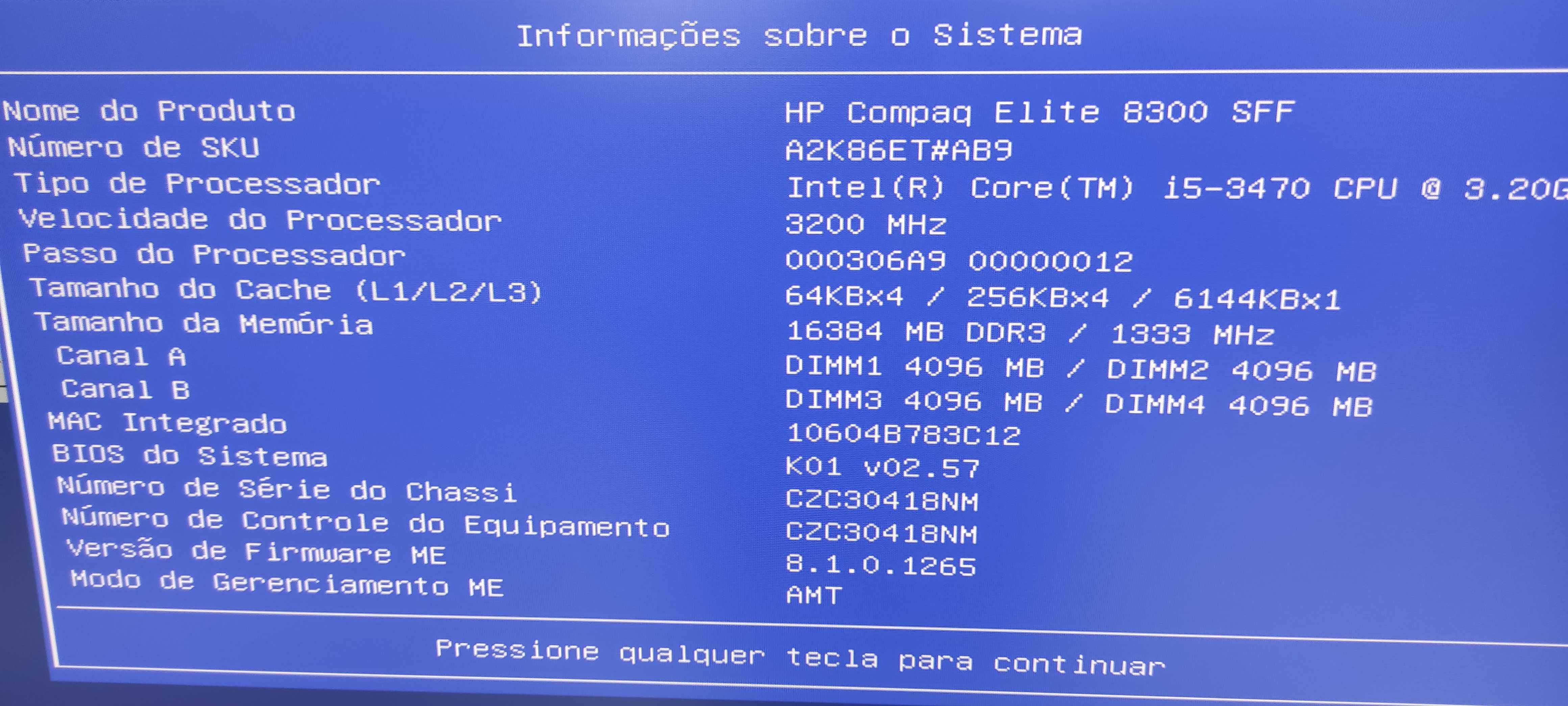 Computador HP 6300 SFF