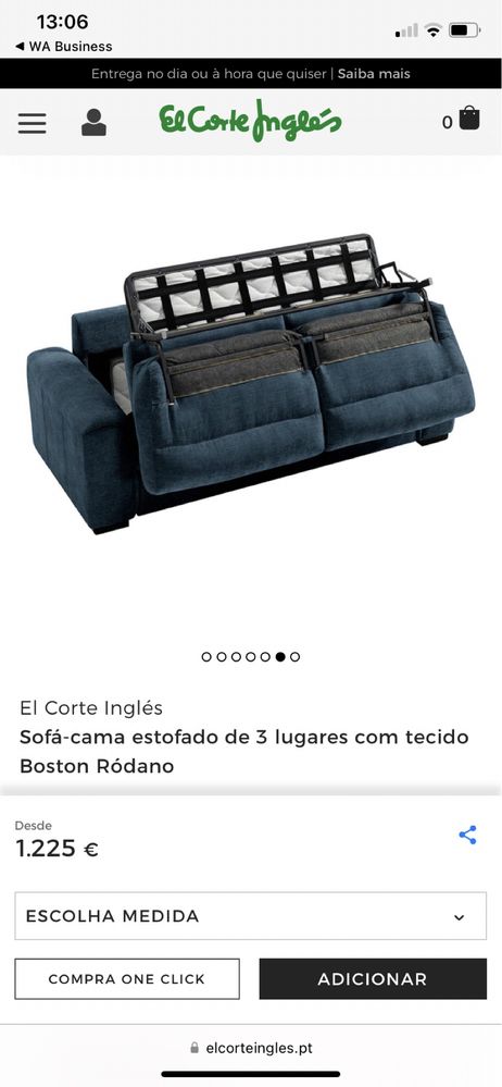 Sofá-Cama El Corte Ingles - ótimo estado