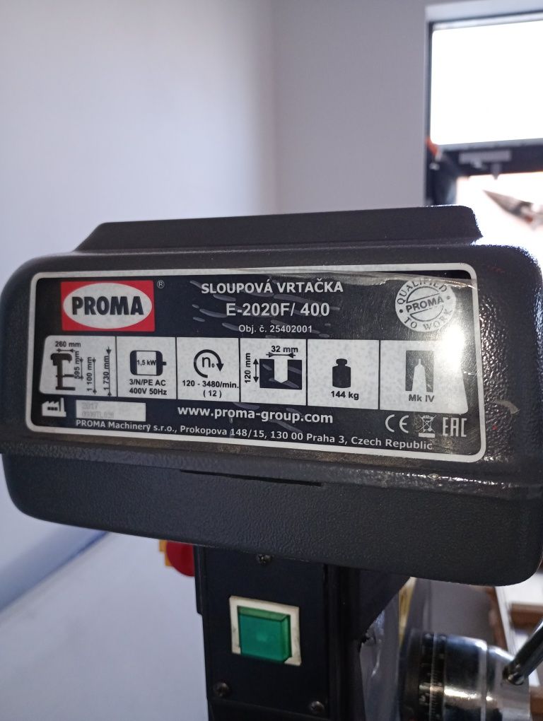 Wiertarka stołowa Proma E-2020F/400