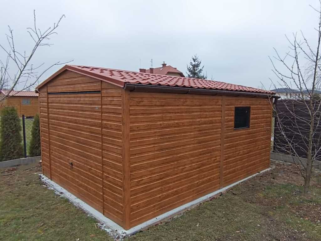 Garaż Blaszany Drewnopodobny 4x6 4x5 4x7 4x8 4x4