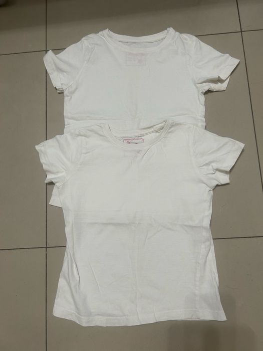 Koszulki na WF 2 szt t-shirt biały 140 Young Style Lidl podkoszulek