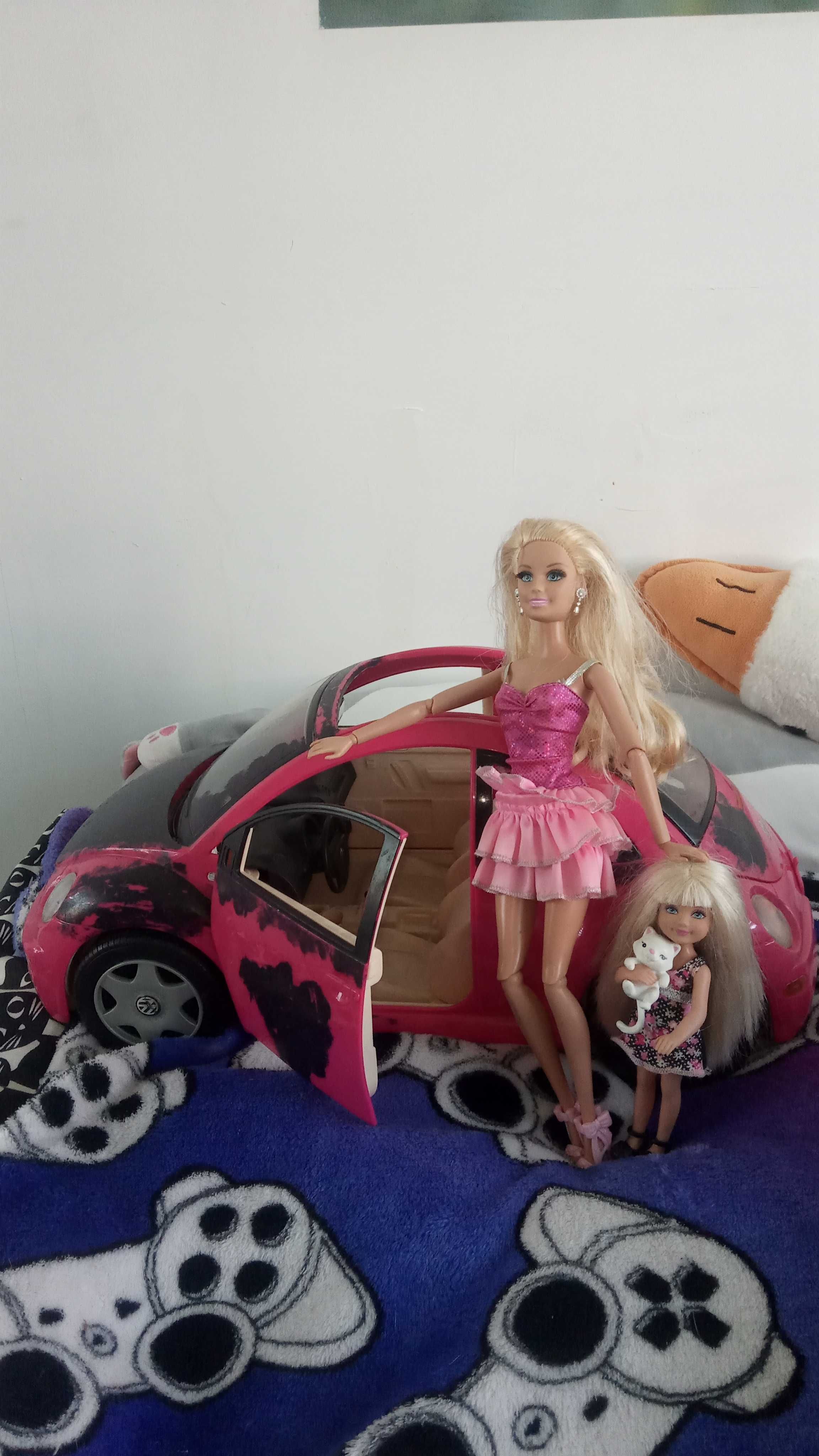 Mattel nowa Barbie+córka z kotkiem 2009r Gratis duże otwierane auto