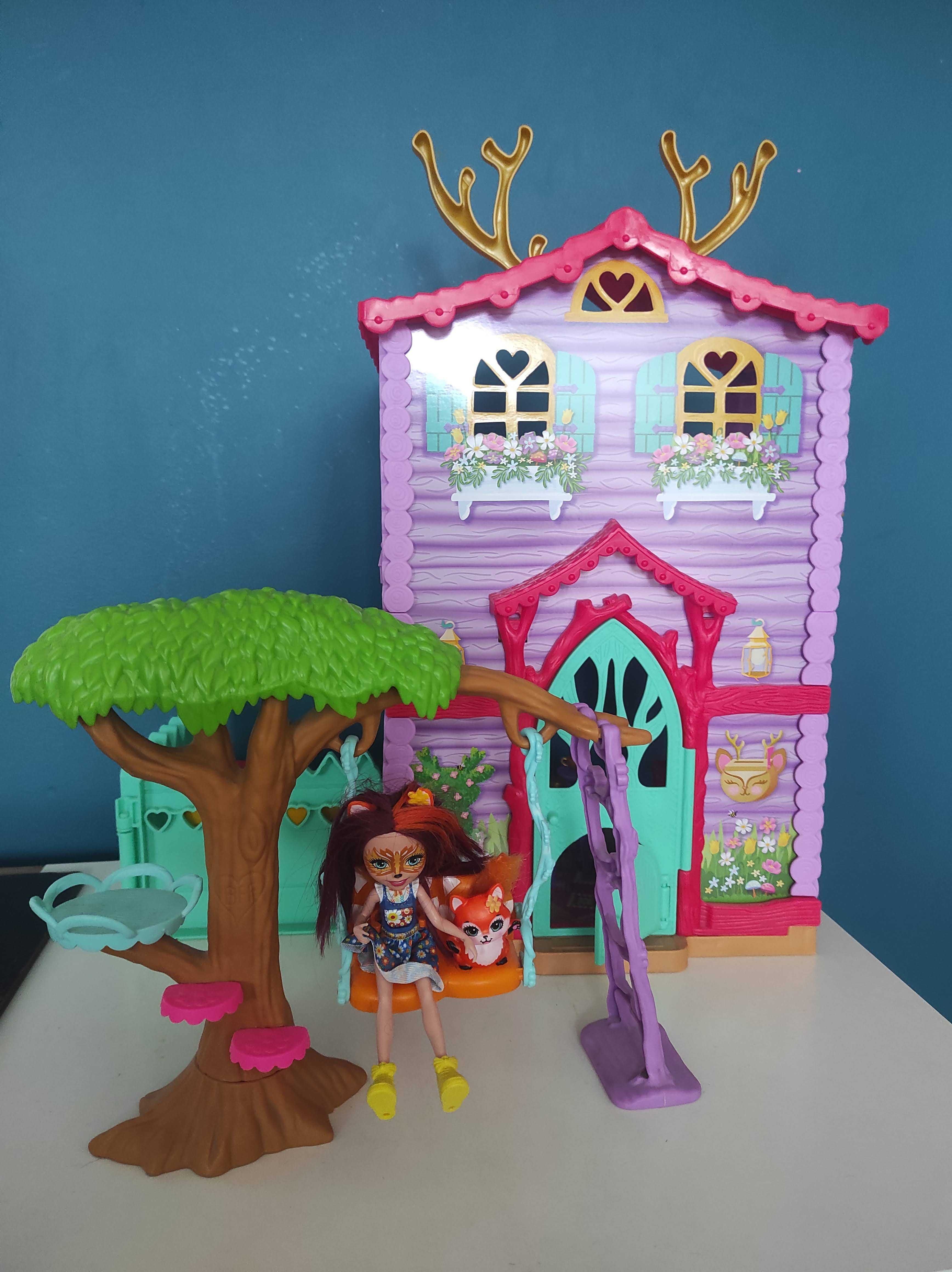 Domek Enchantimals jelonków + Liski na huśtawce