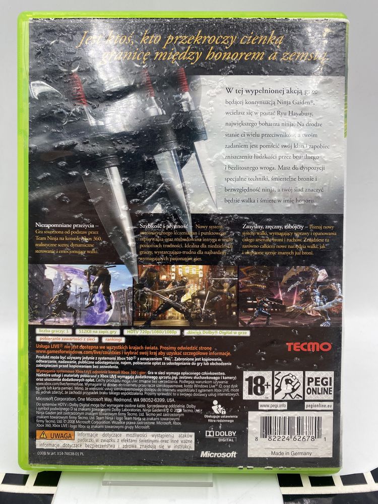 Ninja Gaiden 2 Xbox 360 Gwarancja