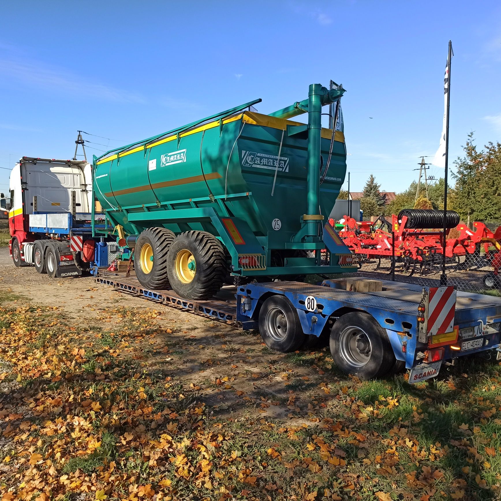 Transport maszyn rolniczych, kombajnow, sieczkarni, maszyn budowlanych