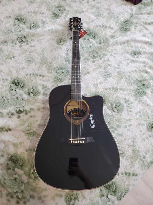 акустическая новая гитара черная регулируется гриф