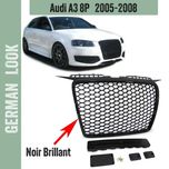 Grelha Audi A3 8P Phase 1 Look RS3 / Honeycomb Preto Brilhante 05 a 08