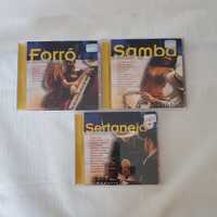 3 CDs de música- Forró, Samba e Sertanejo