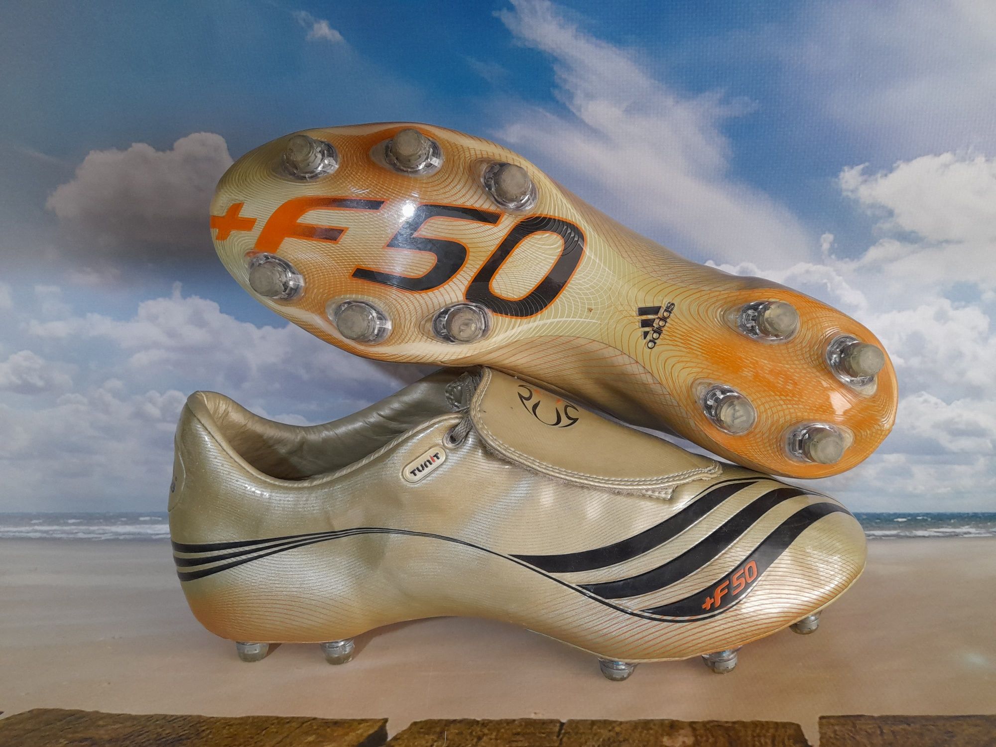 Adidas +F50 Tunit Gold оригінал 29 см. футбольні бутси копи