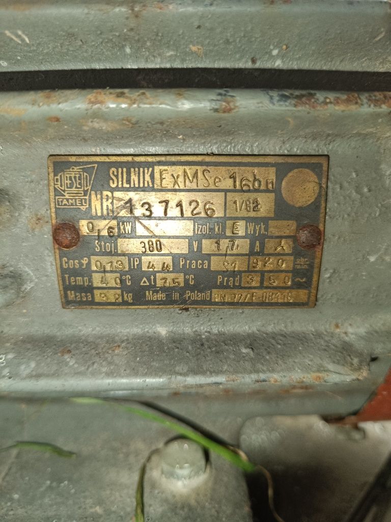 Silnik elektryczny 0,6 kw 920obr/min