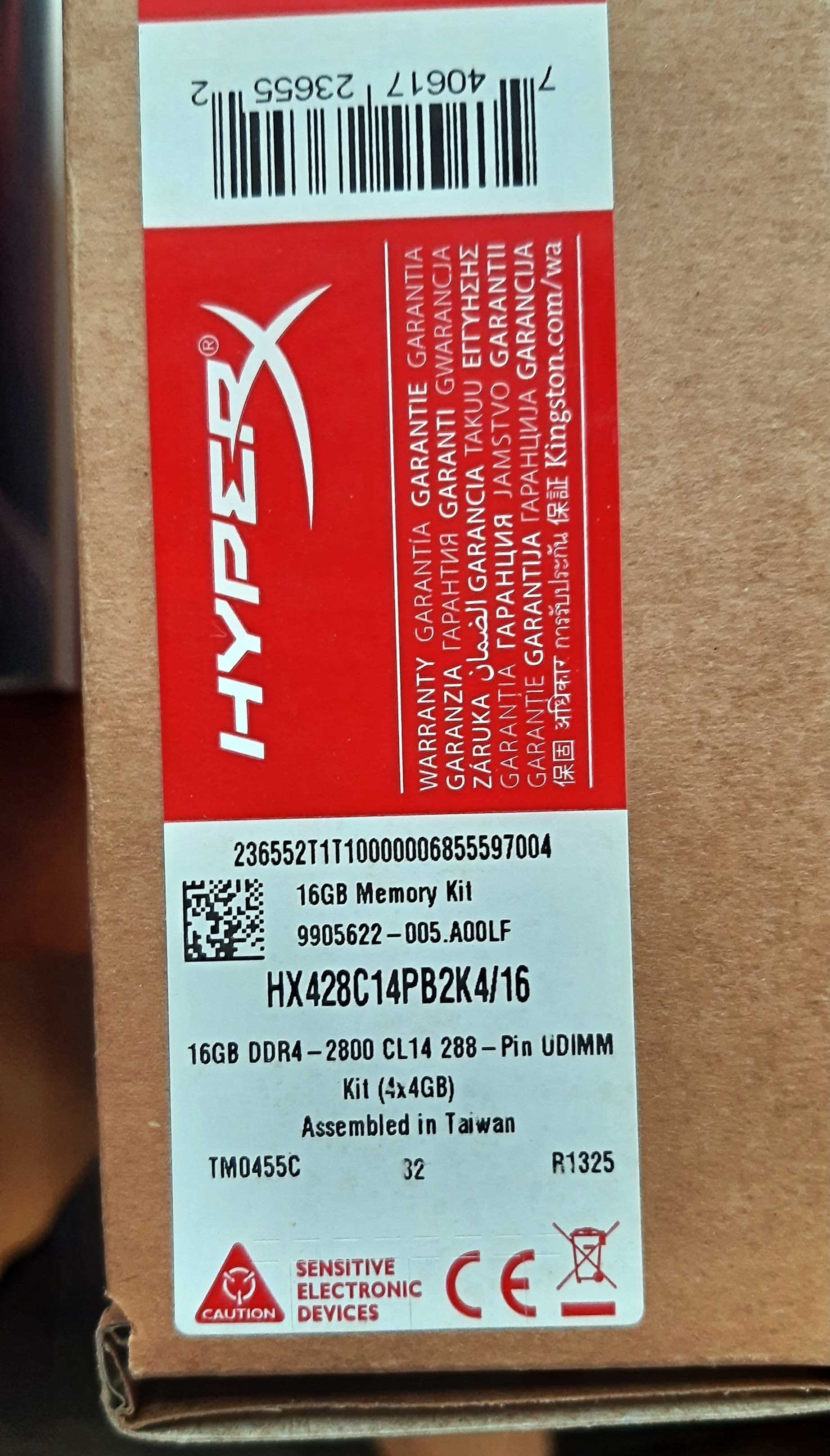 Pamięć DDR4 Kingston HyperX Predator 16GB 2800MHz CL14