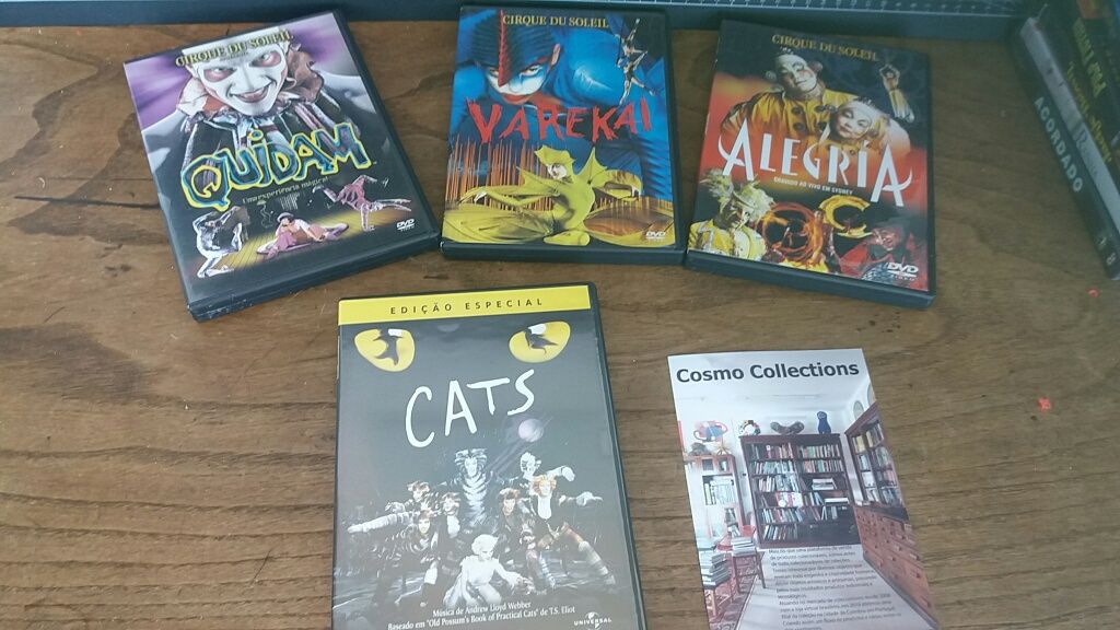 Dvds Cirque du Solei e Cats edição Especial.  Impecáveis