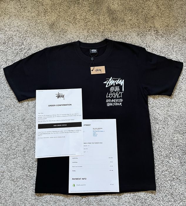 Tshirt preta Stussy tamanho M