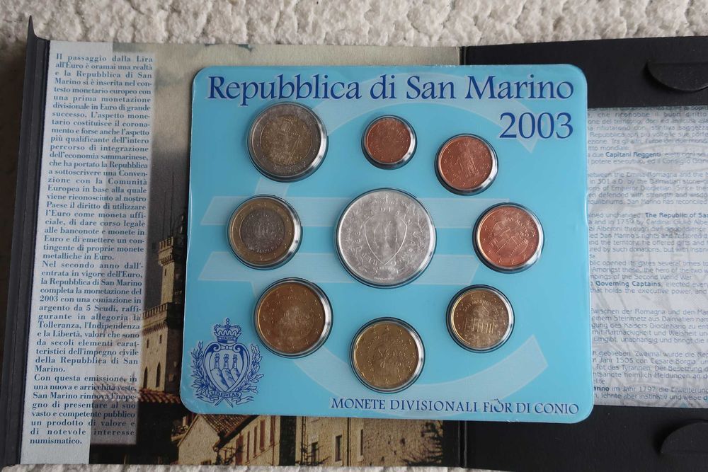 Carteira Moedas EURO Coins - SÃO MARINO (Vários Anos)