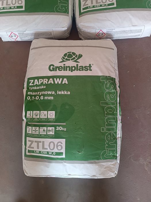 Sprzedam 3 worki zaprawy tynkarskiej Greinplast