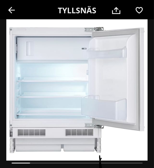 Lodówka IKEA NOWA do zabudowy podblatowa
