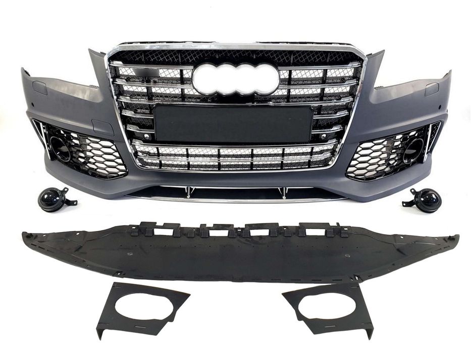 Передній бампер в стилі W12 V1 для Audi A8 D4 2010-2014