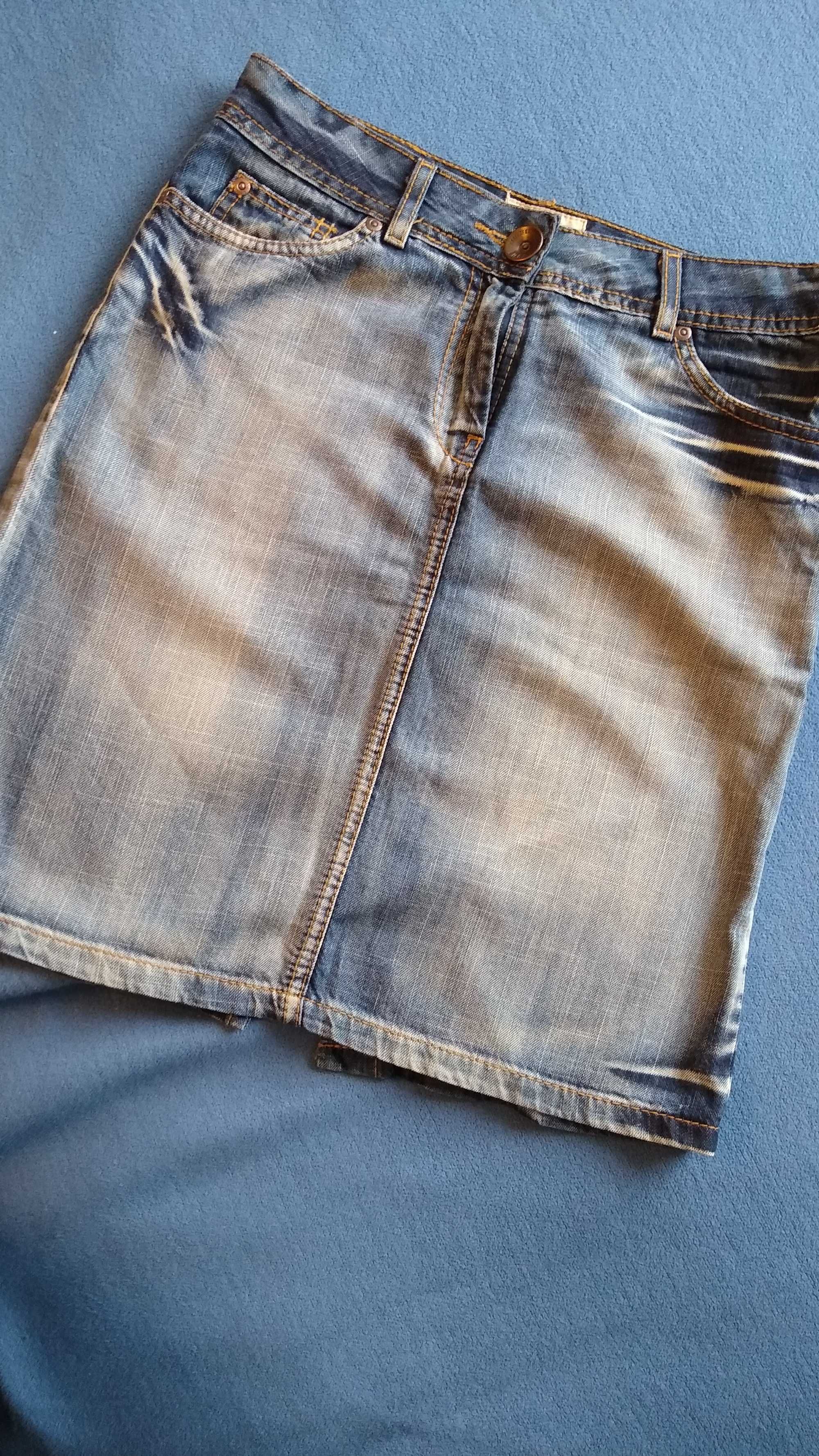 Klasyczna spódnica jeansowa L.O.G.G - rozmiar 34 - H&M