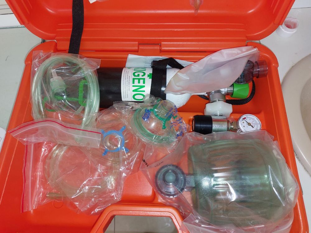 Kit de Respiração de Emergência com garrafa oxigénio