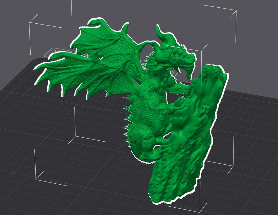 Dragão com Base de Rocha