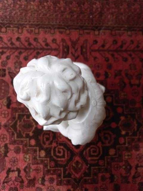 Anioł nagrobny FIGURA Biskwit porcelanowy BIAŁY Aniołek