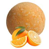 Pomarańczowa naturalna musująca kula do kąpieli ręcznie robiona