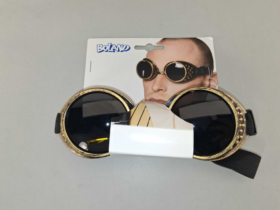 N191 Gogle Okulary Steampunk Vintage Retro Gothic Party Karnawał