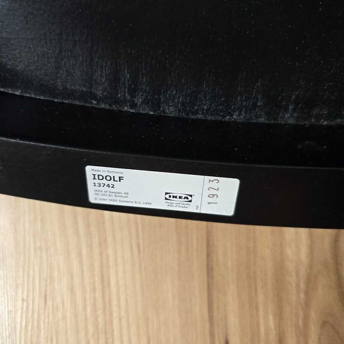 IKEA stół TARENDO + 1 krzesło IDOLF Czarne Dobry Stan