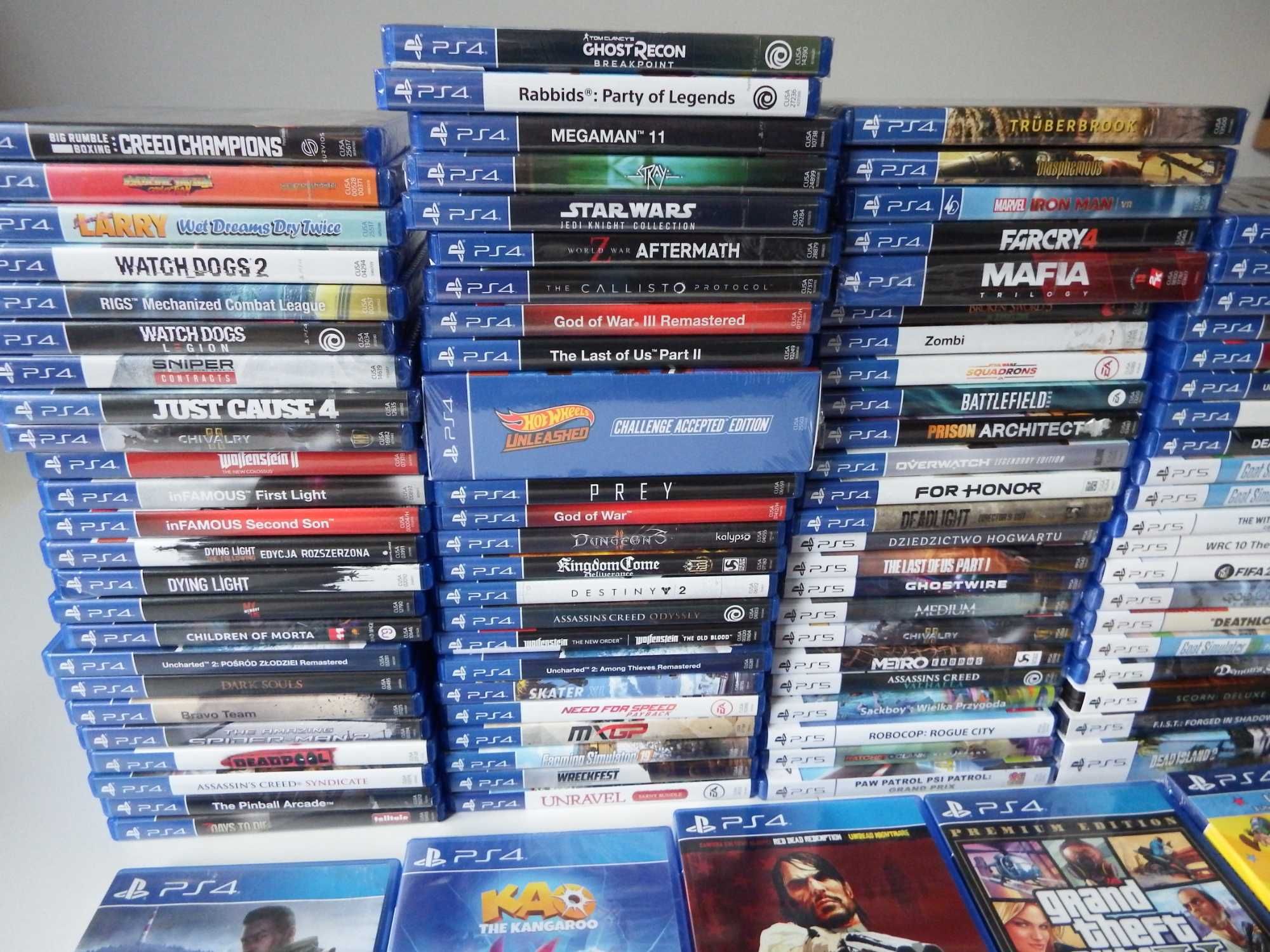 PS4 PS5 WORMS Crash SIMS LEGO Sackboy Robocop RDR GTA5 inne