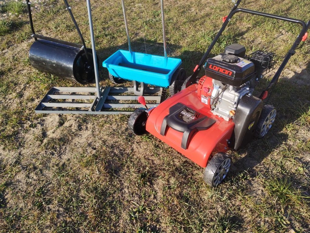 Sprzęt ogrodowy ogrodniczy wynajem wertykulator aerator siewnik napraw