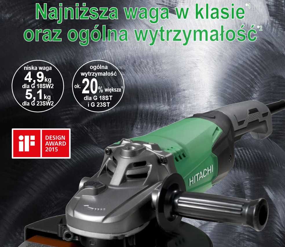 Szlifierka kątowa 230mm 2200W HIKOKI G23SW2