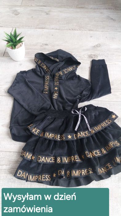 Komplet welurowy dziewczecy rozmiar 116 Wysyłam Dzisiaj