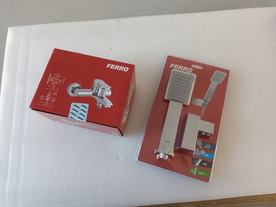 Bateria Wannowa FERRO RITTO Chrom + Zestaw natryskowy