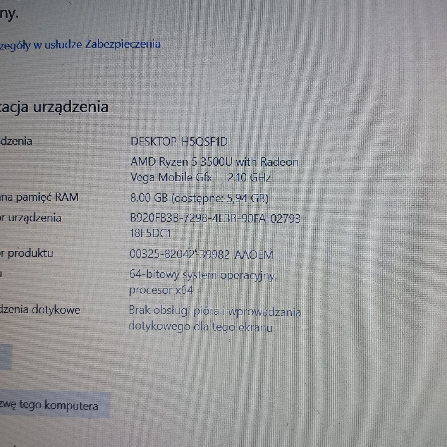 Laptop Acer aspire 3 | 475gb,8gb ram,3500u
