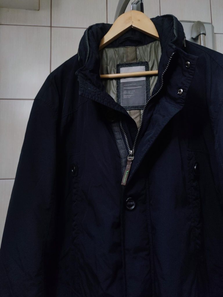 Kurtka męska elegancka niebieska granatowa Calamar classic XL czerwona