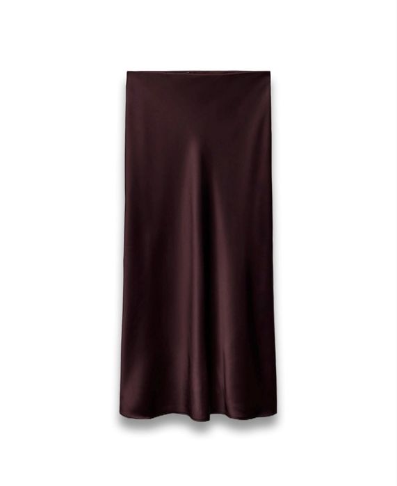 Сатинова спідниця  zara в двох кольорах