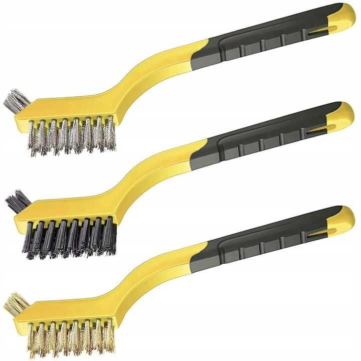 Szczotki DRUCIANE TECHNICZNE RĘCZNE Dwustronne SZCZOTKA 3 szt. 18 cm