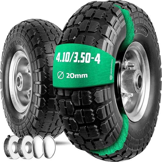 MOOVMOOV Koło do taczki z pełnej gumy 4.10/3.50-4 (x2)